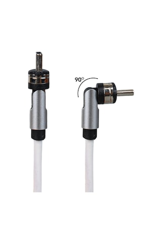 Ayt Powermaster Pm-25904 Beyaz 3in1 Type C- Lightning Micro Usb Manyetik Uç Taşınabilir Şarj Data Kablosu