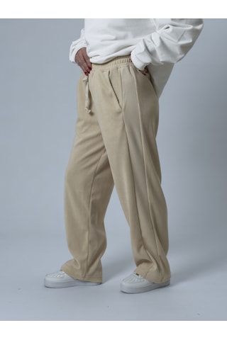 Cocopelli Oversize Bej Kadın Baggy Eşofman Coc2530