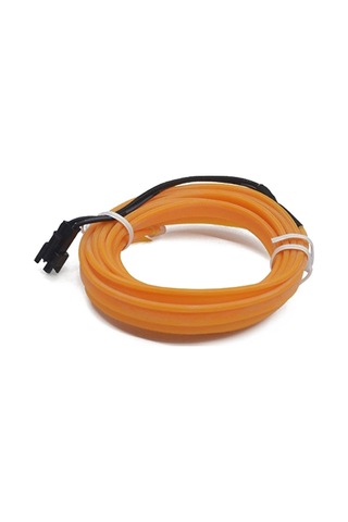 Cbtx Araba Dekorasyonu İçin 5m Çakmak El Şerit Işığı Ortam Işıkları Sürücülü Parlayan Halat Işığı - Sarı