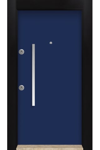 MONO ÇELİK KAPI  MN-6035 SAĞ MAVİ Dış İklim Kapısı