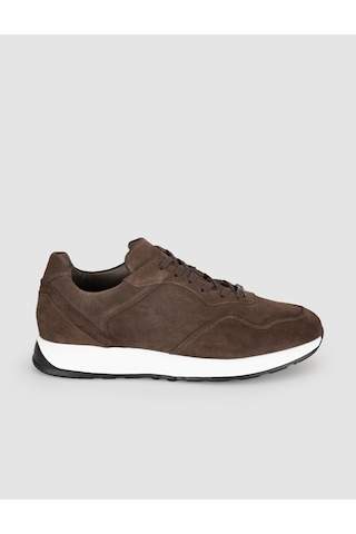 Cabani Erkek Kahverengi Hakiki Süet Deri Sneaker Ayakkabı