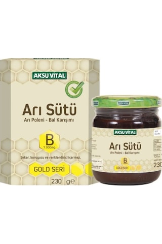Aksu Vital Gold B 7.000 MG Arı Sütü Arı Poleni Bal Karışımı 3 x 230 G