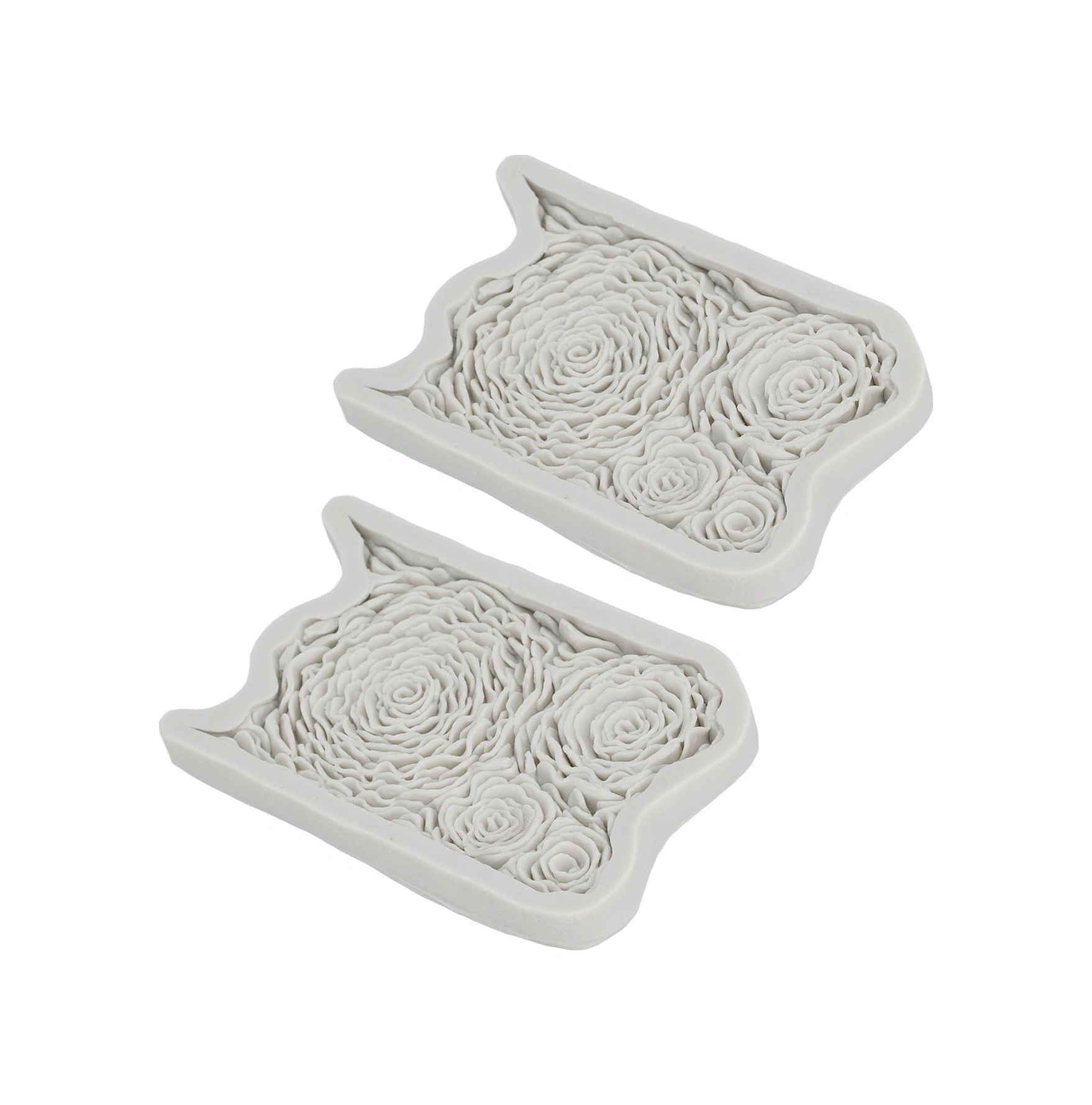 Wezone 2 Adet Gül Desenli Silikon Kalıp - Pasta, Çikolata, Fondant Ve El Sanatları İçin Yeniden Kullanılabilir, Anti Yapışkan Ve Isı Dayanıklı Diğer