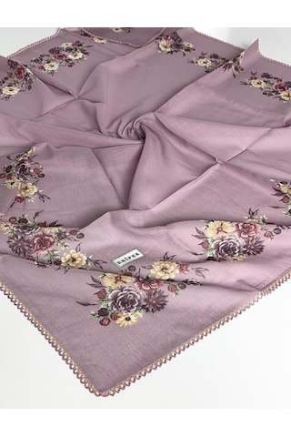 Eripek Oyalı Pamuk Yazma 6590 Leylak-sarı