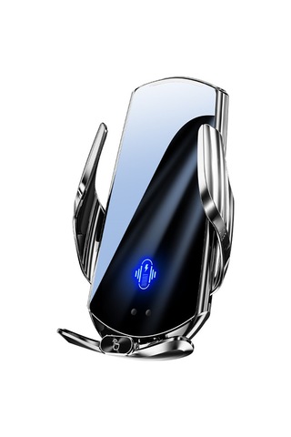 Q15 Araç Hava Firar Dağı Manyetik Kablosuz Şarj Standı Telefon Tutucu Gümüş