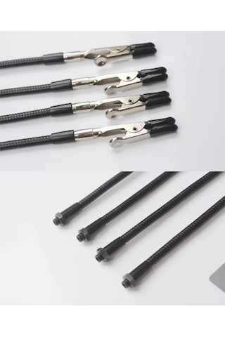 Xurunkeji Ts101 Ts80p Sh72 İçin 4 Adet Metal Esnek Kol İle Evrensel Üçüncü Yardımcı Eller Lehimleme Yardım Aracı Pcb Kartı Tutucu