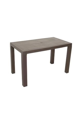 Buyukarısoy Mandella Elit 70X120 Rattan Efektli Masa Bahçe Balkon Masası Kahverengi