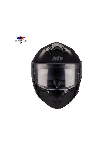 Mt Helmets Genesıs Sv Pure A1 Parlak Sıyah Çene Açılır Kask Siyah