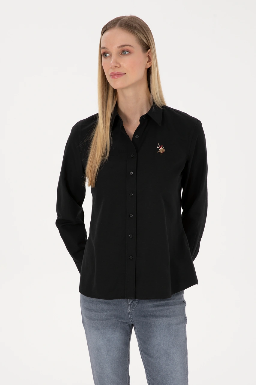 U.s. Polo Assn. Kadın Siyah Gömlek Basic 50308043-vr046 Siyah