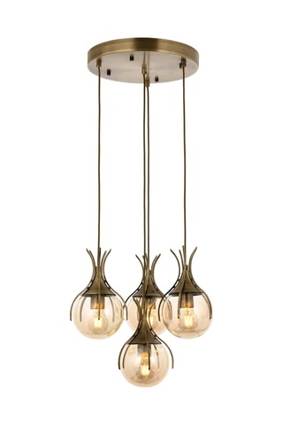 Eskitme Kaplama Modern Avize E27 Metal Cam 62cm Çok Renkli