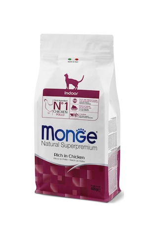 Monge Indoor Tavuklu Ev Kedileri İçin Yetişkin Kedi Maması 400 Gr Monge Indoor Tavuklu Ev Kedileri İçin Yetişkin Kedi Maması 400 Gr
