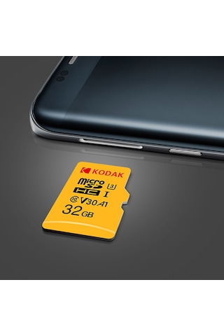 Qingmipy Kodak 32gb Microsd Hafıza Kartı U3 V30 A1 100mb/s Okuma Hızı 4k Hd Video Kaydı Desteği Sınıf 10