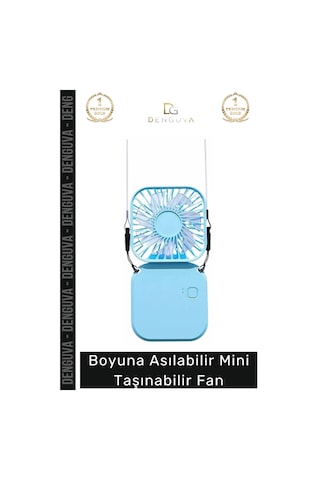 Vantilatör Boyuna Asılabilir Usb Şarjlı Sessiz Ergonomik Hands Free Hafif Modern Mini Taşınabilir E