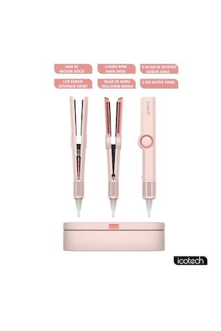 Icotech Hs50 Pro Pembe Airflow Saç Düzleştirici , Saç Şekillendirici , Saç Maşası