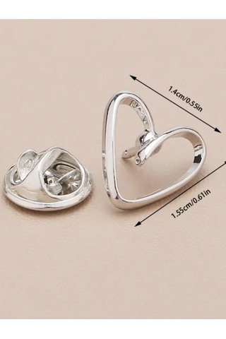 Olfil Broş-mini Kalp Işıltı Minimalizm 210698582 Gri