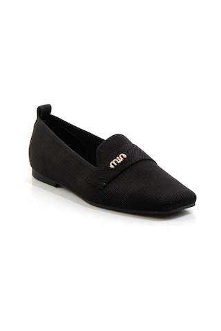 Bambi Siyah Kadın Loafer Ayakkabı K01327023382 Siyah