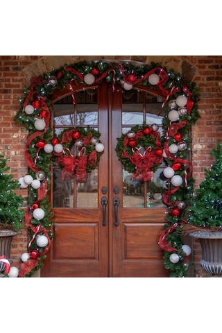 Yeşil Garland Yeşil Çam Dalı Yılbaşı Süsleri Vıp 2.50 Metre 22 Cm Çap Green Garland Decor Christmas Diğer