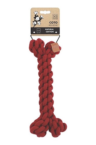 M-pets Coto Örgü Kemik Köpek Oyuncağı Kırmızı 30 Cm 244-50014.01