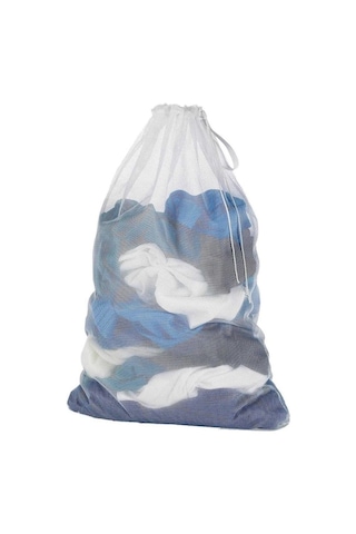 Büyük Boy Çamaşır Yıkama Filesi Kirli Filesi Maxi 100x120 Cm Beyaz