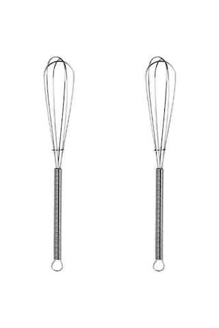 Sones 2 Adet Ev Tipi Manuel Yaylı Çırpıcı Elde Taşınabilir Paslanmaz Çelik Mini Çırpma Teli, Boyut: 8 İnç Diğer