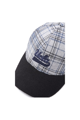 Ucla Jermaıne Bej Baseball Cap Ekoseli Kaşe Nakışlı Ve Metal Tokalı Standard Fit Unisex Şapka Bej