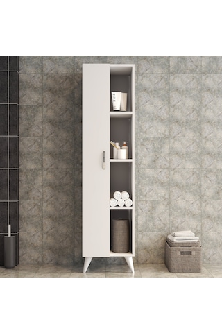 Tek Kapılı Raflı Ütü Masası Dolabı Beyaz - Bdl0301 Beyaz