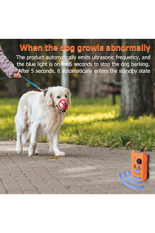 Geeroyoo 50 Fit Mesafe, 3 Ayarlı, Şarj Edilebilir Ultrasonik Köpek Eğitim Cihazı - İç/dış Kullanım İçin Portatif Ve Su Geçirmez