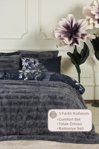 Elart Marsel Comfort Uyku Seti 220x240 Cm Antrasit Antrasit