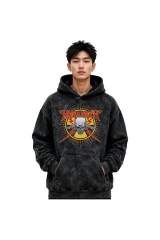 Sevbano Megadeth Rock Metal Müzik Grubu Baskılı Unisex Oversize Premium Y Siyah