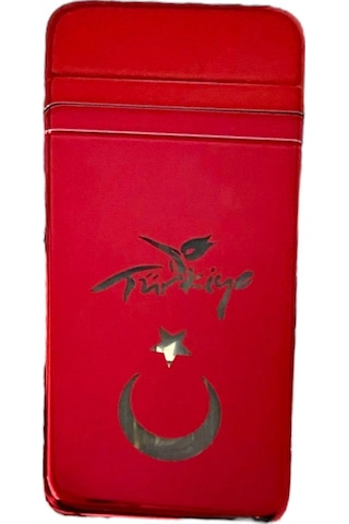 Kırmızı Türkiye Yazılı Türk Bayraklı Işıklı Pürmüzlü Çakmak 109282 Kırmızı