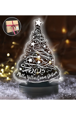 Yılbaşı Ağacı 3d Led Gece Lambası