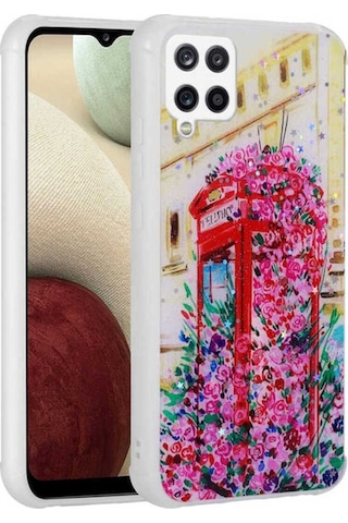 Galaxy M33 Kılıf Simli Desenli Kamera Korumalı Parlak Zore Popy Kapak Kulübe