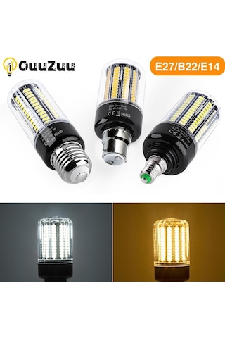 E14 Led Ampul Mısır Lambası E27 Led Mısır Ampul 110v Lampada Led Bombillas 5736 Ampul Ac85 265v 3.5w 5w 7w 9w 12w 15w 20w E27 12w Sıcak Beyaz