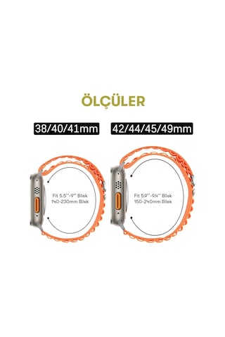 Newface - 750 - Apple Watch Uyumlu 38mm Mountain Kordon - Csmo-tex - - Yeşil