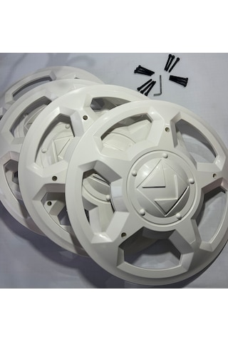 Karsan J10 Beyaz Jant Kapağı Takımı 4 Adet Vida Ve Anahtarlı