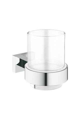 Grohe Essentials Cube Tutamaçlı Cam Fırçalık, Krom, 40755001 Krom