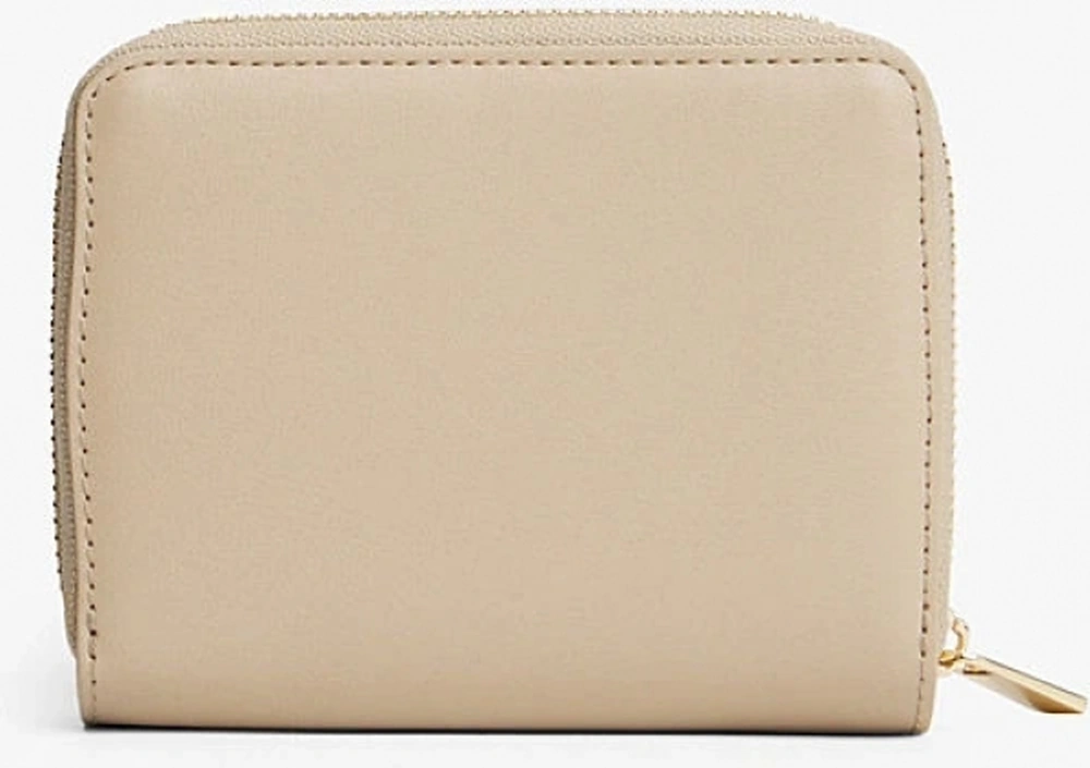 Tommy Hilfiger Th Icon Orta Boy Fermuarlı Kapaklı Kadın Beyaz Cüzdan Aw0aw17742rbt Beyaz