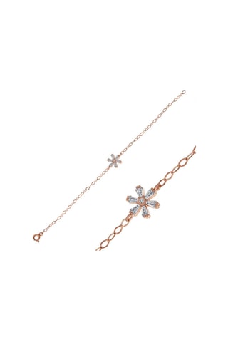 Casera's Gümüş Rose Çiçek Kadın Bileklik Csr2184751 Gümüş