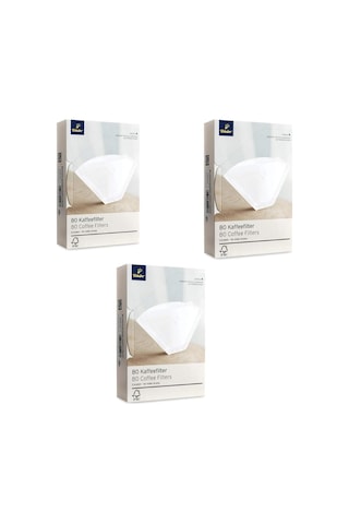 4 Numara Büyük Boy Filtre Kahve Kağıdı 3 X 80'li Beyaz