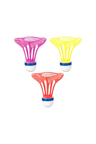 Geeksen Plastik Outdoor Badminton Topu: Stabil Direnc, Hafif Ve Pratik, 3 Adet Rastgele Renkli Paket
