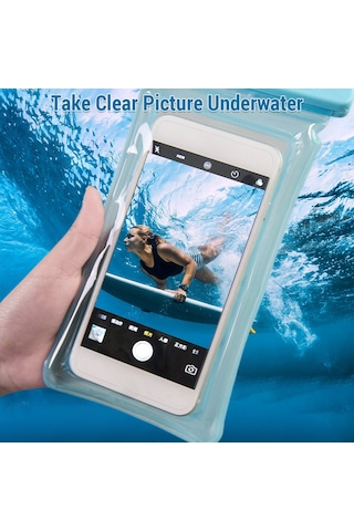 Neevoyu Beyaz Hava Yastığıli Dışarıda Su Geçirmez Telefon Çantası - Parlak Işıklı Dokunmatik Ekran, Dalış Ve Bisiklet Turları İçin BEYAZ