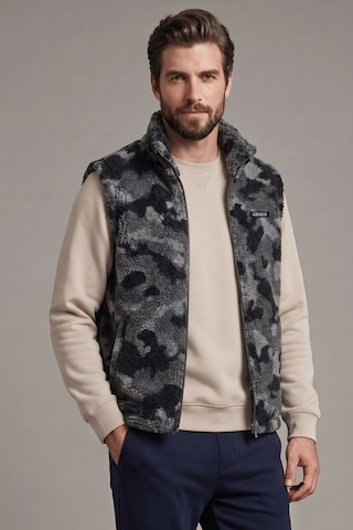 Genius Store Erkek Yelek İçi Şardonlu Sherpa Peluş Yelek Tam Fermuarlı Cepli Kuzu Outdoor Yelek Antrasit