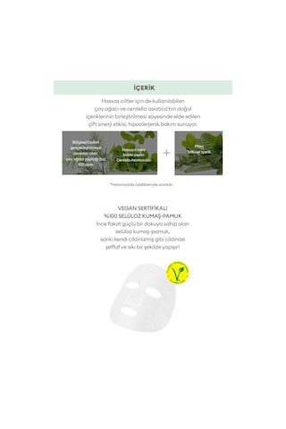 Yağlanma Ve Akneye Eğilimli Ciltlere Nem Veren Yaprak Maske A'pıeu The Pure Tea Tree Sheet Mask