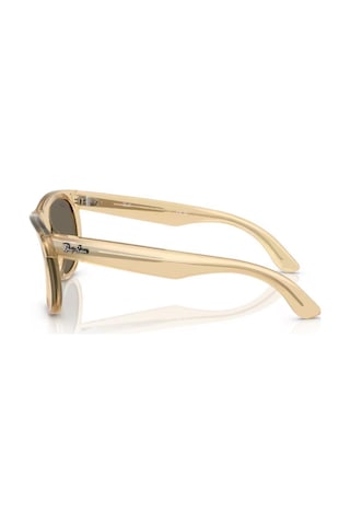 Ray-ban Rbr 0502s 68215a 50 Wayfarer Reverse Aynalı Unisex Kare Şeffaf Sarı Kemik Güneş Gözlüğü Sarı