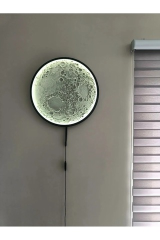 Led Işıklı Moon Lamp Ay Beyaz