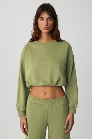 GRIMELANGE Dewanna Kadın Uzun Kollu Crop Yeşil Eşofman Takımı Yeşil