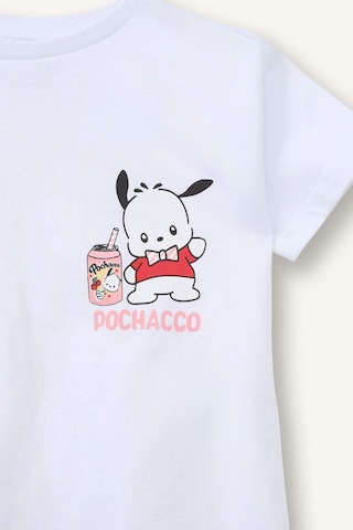 Defacto Pochacco Penye Kısa Kollu Tişört Kız Bebek H4861a526smwt34 Beyaz-wt34
