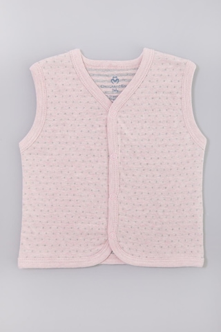 Organicera Organik Bebek Yelek , Rose Melange Pudra Organicera Organik Bebek Yelek , Rose Melange Pudra