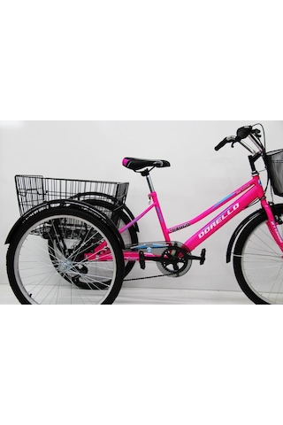 Dorello Bisiklet Kargo Bisikleti 3 Tekerli Bisiklet Pembe