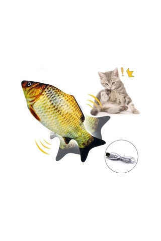 Buğz Hareketli Balık Kedi Oyuncağı Şarjlı
